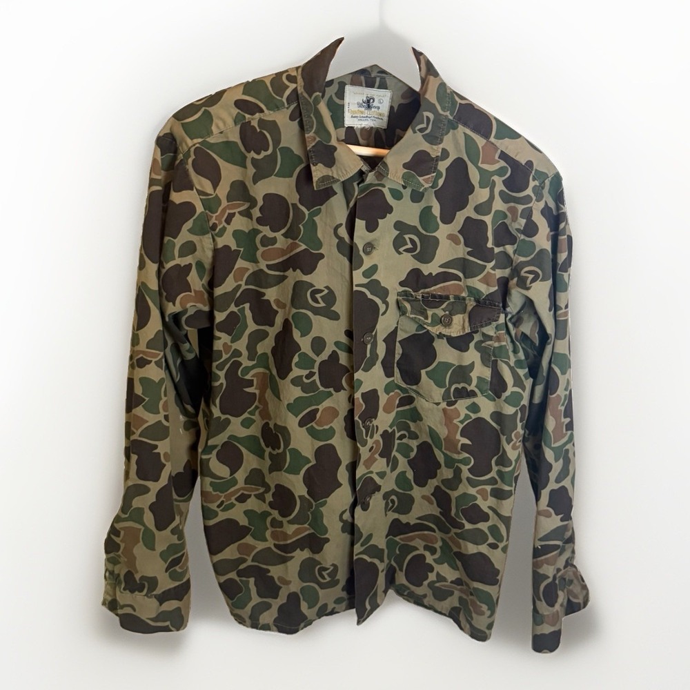 Vintage  Black Sheep Brand Duck Camo Hunting Shirt Men Large Hunting Outdoors